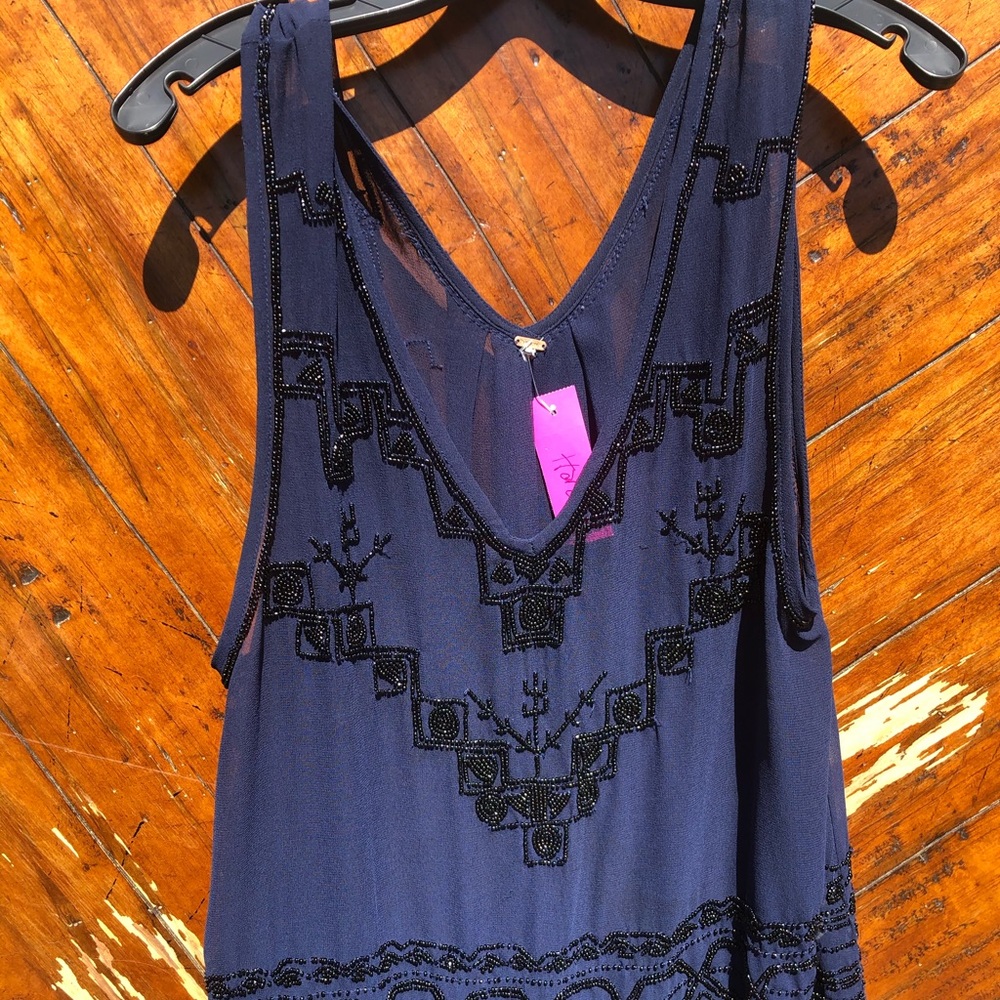 Free People Beaded Top